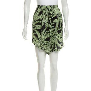 ADRIANA DEGREAS Silk High-Rise Shorts